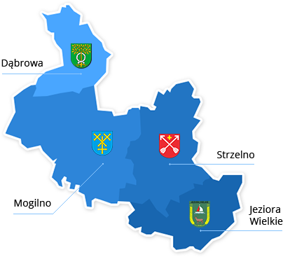 Mapa Powiatu Mogileńskiego